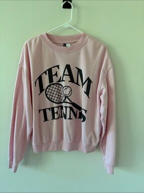 H&M Pink Team Tennis Graphic Sweatshirt